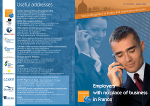Employers with no place of business in France Useful addresses
