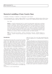 Numerical modelling of foam Couette flows