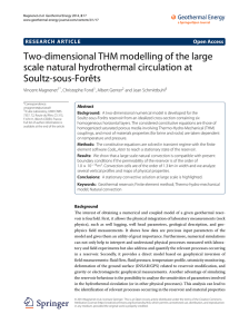 Two-dimensional THM modelling of the large scale natural