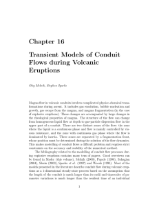 Transient Models of Conduit Flows during Volcanic Eruptions