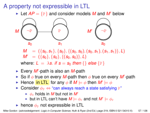 A property not expressible in LTL