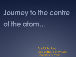Journey to the centre of the atom…