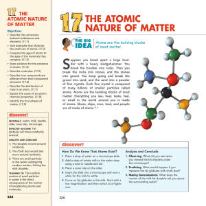 THE ATOMIC NATURE OF MATTER