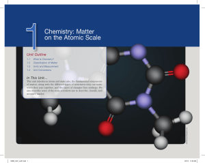 Chemistry: Matter on the Atomic Scale