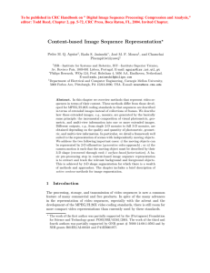 Content-based Image Sequence Representation