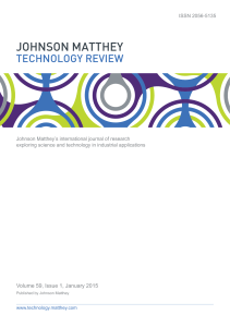Issue PDF - Johnson Matthey Technology Review