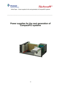 Power Supplies for Next Generation CompactPCI - Schroff