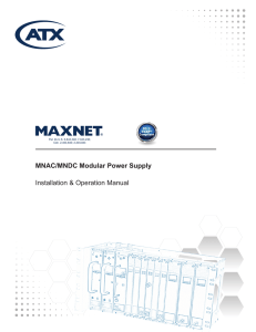 MNAC/MNDC Modular Power Supply Installation