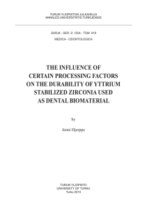 The influence of certain processing factors on the durability