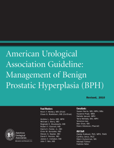 American Urological Association Guideline: Management of Benign