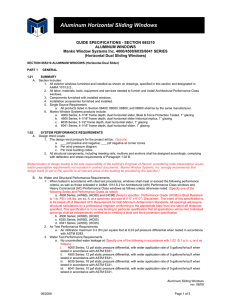 GUIDE SPECIFICATIONS - SECTION 08520