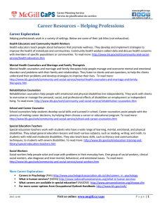 Career Resources – Helping Professions