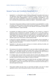 General Terms and Conditions NautaDutilh N.V.
