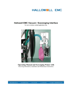 Hallowell EMC Vacuum / Scavenging Interface Operating Manual
