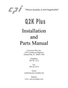 Q2K-Plus Operation and Part Manual