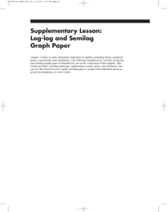 Supplementary Lesson: Log-log and Semilog Graph Paper