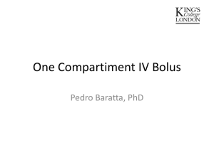 One Compartiment IV Bolus