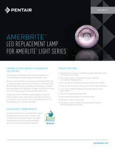 AMERBRITETM LED REPLACEMENT LAMP foR