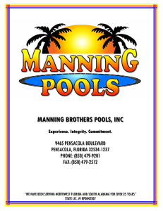 Down Load Manning Bros New Pool Sales Brochure