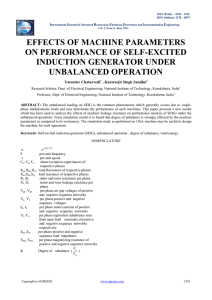 Effects Of Machine Parameters On Performance Of Self