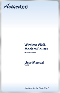 Wireless N VDSL Modem Router User Manual