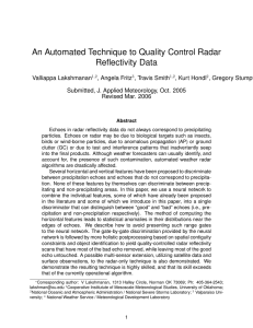 An Automated Technique to Quality Control Radar