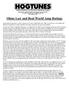Ohms Law and Real World Amp Ratings
