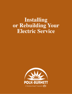 Installing or Rebuilding Your Electric Service - Polk