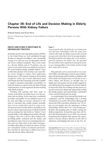 End of Life and Decision Making in Elderly Persons With Kidney