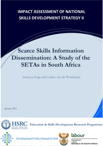 Scarce Skills Information Dissemination and Training Choices: A