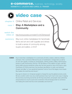 Etsy: A Marketplace and a Community