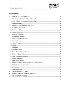 Contents Page - National University of Singapore