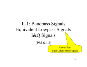 Bandpass Signals