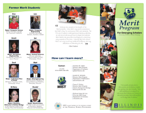 Merit Student Brochure - Merit Immersion for Students and Teachers