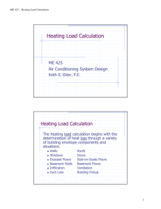 Heating Load Calculation