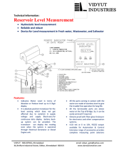 Reservoir Level Measurement