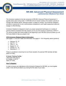 NR-509: Advanced Physical Assessment