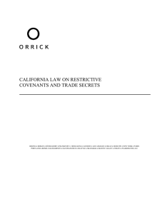 california law on restrictive covenants and trade secrets