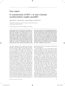 Case report Is transmission of HIV-1 in non