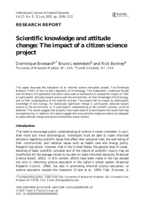Scientific knowledge and attitude change