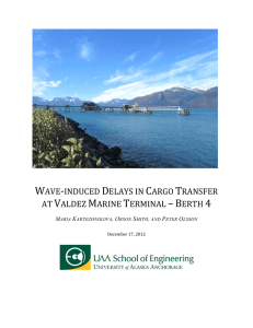 wave-induced delays in cargo transfer at valdez marine terminal