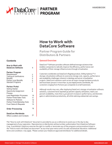PROGRAM How to Work with DataCore Software