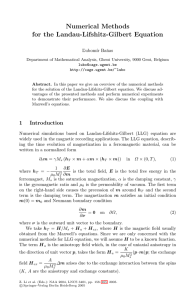 Numerical Methods for the Landau-Lifshitz