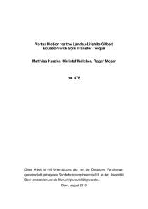 Vortex Motion for the Landau-Lifshitz