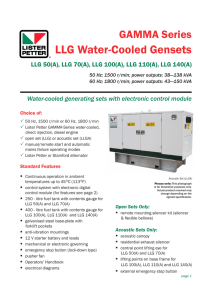 LLG Water-Cooled Gensets