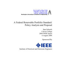 A Federal Renewable Portfolio Standard: Policy Analysis and