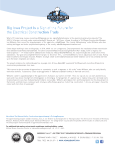 Big Iowa Project Is a Sign of the Future for the Electrical Construction
