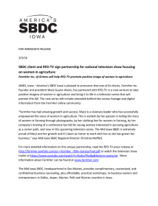 SBDC client and RFD-TV sign partnership for national television