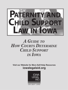 paternity and child support law in iowa