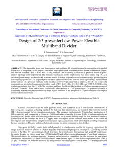 Design of 2/3 prescalerLow Power Flexible Multiband Divider